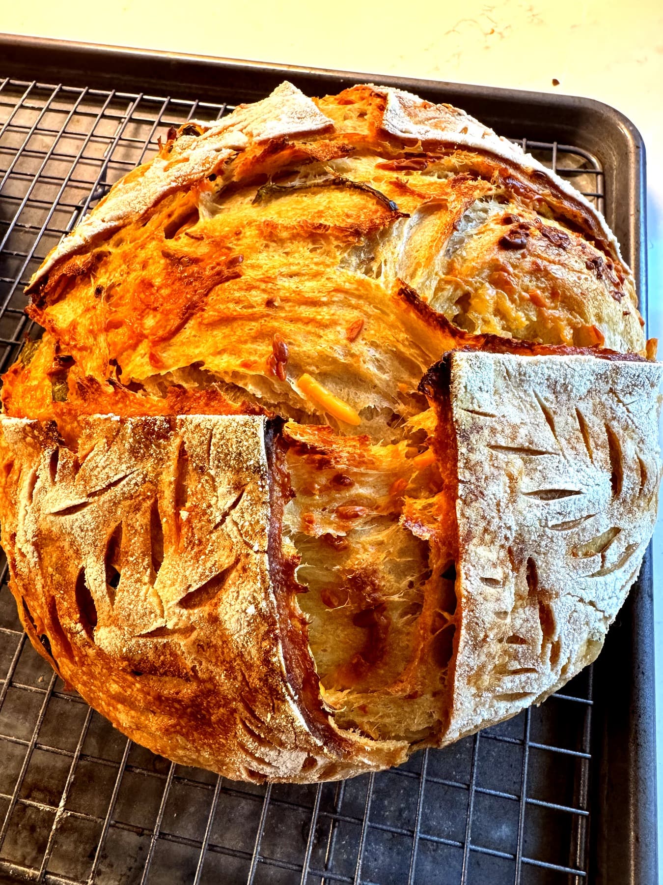 Calabrian cheddar sourdough